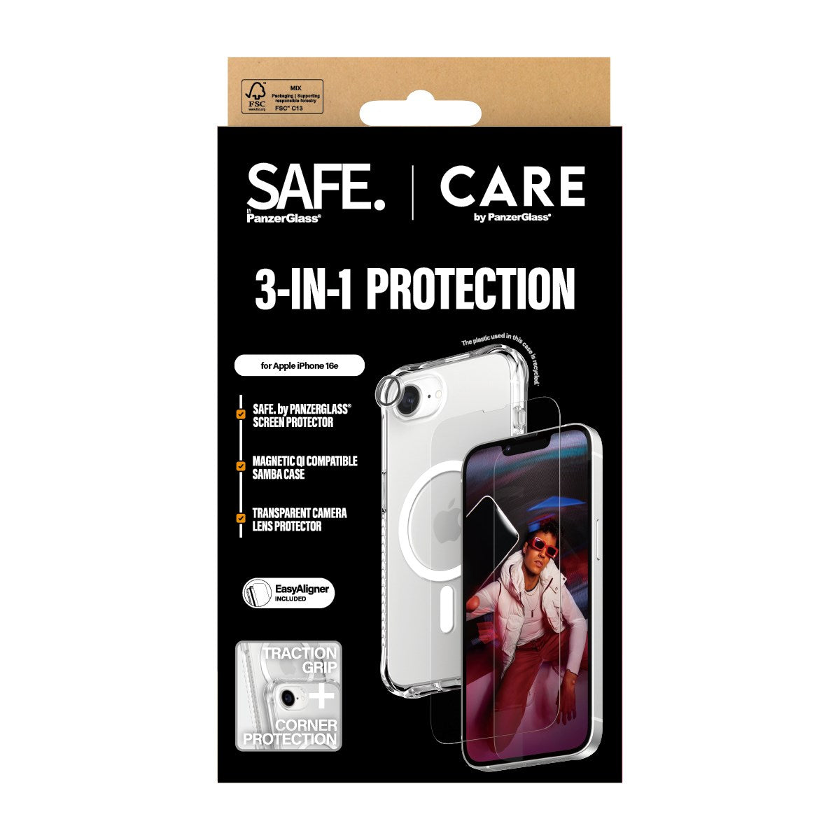 CARE by PanzerGlass® Fashion 3-in-1 Bundle iPhone 16e